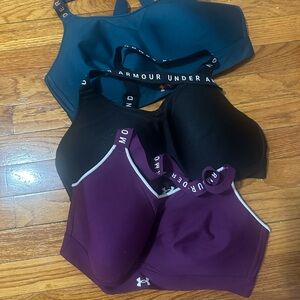 Under Armour Sports Bra Trio - Teal, Black, Purple